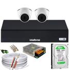Kit 2 Câmeras 1220D Mic Internas dvr mhdx 1004-C 500GB C/ Microfone