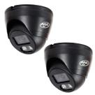 Kit 2 Cameras 4x1 Jetcolor 2mp Dome 20m Full Hd Led Lente 2,8mm