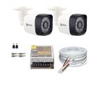 Kit 2 Câmeras Bullet Full Hd 1080p 2Mp Com Cabo e Conectores