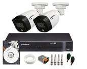 Kit 2 Câmeras De Segurança Full Hd 1080p Vhd 1220 B Full Color Full Hd 1080p Dvr Mhdx 4 Canais + Hd