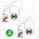 Kit 2 Câmeras De Segurança Ip Wifi A Prova D'água Com Cartão Kit 2 Câmeras De Segurança Ip Wifi A Prova D'água Com Cartão