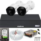 kit 2 câmeras de segurança monitoramento intelbras Completo