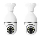 kit 2 cameras de segurança smart wifi 360º full hd para escritorio casa baba imagem no celular lampada infravermelho giratorio sensor de movimentos
