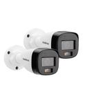 Kit 2 Câmeras Intelbras 3220 B Multi-hd Vhd Full Color Com Microfone e Áudio 20m Branca