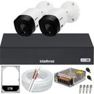 Kit 2 Câmeras Intelbras Bullet Vhl 1120b Dvr 4 canais multi hd 1TB
