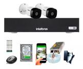 Kit 2 Câmeras Intelbras Dvr Mhdx 1204 Com Hd Completo Cftv