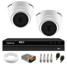 Kit 2 Câmeras Intelbras VHD 1220 D G7 Dome Full HD com Visão Noturna de 20m Multi HD + DVR Intelbras MHDX 1204 4 Canais