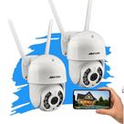 Kit 2 Câmeras Jortan Wi-fi Externa Hd Com Visão Noturna