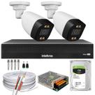 Kit 2 Câmeras Segurança FullColor Visão Noturna Colorida 1080p 2.8mm Dvr Intelbras 1tb