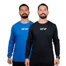 Kit 2 Camisa Manga Longa Para Frio Quentinha Algodão Premium