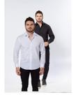 Kit 2 Camisa Masculina Social Slim Fit Tricoline Elegante