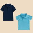 Kit 2 Camisa Polo Infantil Masculina Básica com Gola Clássica e Botão Estilo e Conforto Kit 2 Camisa Polo Infantil Masculina Básica com Gola Clássica e Botão Estilo e Conforto