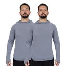 Kit 2 Camisa Segunda Pele Masculina Térmica Frio Capuz Uv50