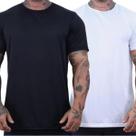 Kit 2 Camisas Dry-Fit Unissex Básicas Preto E Branco - Casual Treino Academia Esportes Exercícios Co