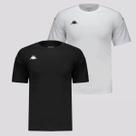 Kit 2 Camisas Kappa Lawson Preta e Branca