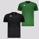 Kit 2 Camisas Kappa Modena Preta e Verde