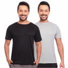Kit 2 Camisas Masculina Manga Curta Dry Fit Proteção Uv