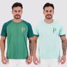 Kit 2 Camisas Palmeiras Dots e Palestra Raglan Verde
