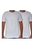 Kit 2 Camisas Poliéster Camiseta Masculina de Manca Curta