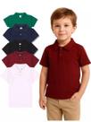 Kit 2 Camisas Polo Menino Sortidas Infantil Estilo Casual de algodão kit de camisas polo infantil