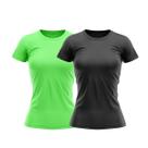 Kit 2 Camisas Proteção Solar Manga Curta Feminina Blusa Térmica