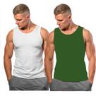 Kit 2 Camisas Regata Básica Camiseta Sem manga Algodão Premium