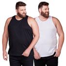 Kit 2 Camisas Regatas Plus Size Masculina 100% Algodão Kit 2 Camisas Regatas Plus Size Masculina 100% Algodão
