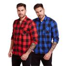 Kit 2 Camisas Xadrez Masculino Flanelado Manga Longa