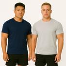 Kit 2 Camiseta Dry Fit Lisa Basic Poliéster Academia Treino Corrida Kit 2 Camiseta Dry Fit Lisa Basic Poliéster Academia Treino Corrida