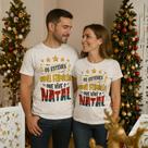 Kit 2 Camiseta Familia natal com nome e sobrenome comemore FAMÍLIA AMIGOS FESTA DE FIM DE ANO
