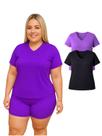 Kit 2 Camiseta Manga Curta Dryfit Fitness Academia Plus Size Kit 2 Camiseta Manga Curta Dryfit Fitness Academia Plus Size