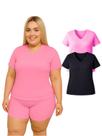 Kit 2 Camiseta Manga Curta Dryfit Fitness Academia Plus Size