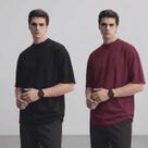 Kit 2 Camiseta Oversized Camisa Masculina Gola Alta Lisa Basic Streetwear Trap Hip Hop Kit 2 Camiseta Oversized Camisa Masculina Gola Alta Lisa Basic Streetwear Trap Hip Hop