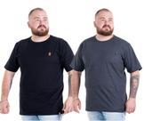 Kit 2 Camisetas Blusas Camisa Lisas Masculinas Plus Size G1 G2 G3 Flero