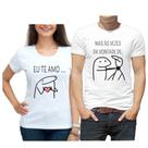 Kit 2 camisetas casal eu te amo noivado chá Bar noivos
