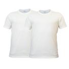Kit 2 Camisetas Casuais Algodão Bordado Off White - Masculino Tamanho:GCor:Branco