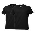 Kit 2 Camisetas Casuais Algodão Bordado Preto - Masculino Tamanho:GGCor:Preto
