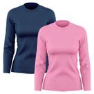 Kit 2 Camisetas Feminina Manga Longa Dry Básica Lisa Proteção Solar UV Térmica Blusa Academia Esporte Praia Kit 2 Camisetas Feminina Manga Longa Dry Básica Lisa Proteção Solar UV Térmica Blusa Academia Esporte Praia