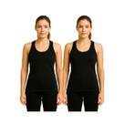 Kit 2 Camisetas Femininas FMF Regata Nadador Academia Fitness