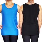 Kit 2 Camisetas Femininas Regatas Básicas Lisas Viscolycra Pp ao Plus Size