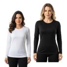 Kit 2 Camisetas Manga Longa Feminina Dry Proteção UV Básica Kit 2 Camisetas Manga Longa Feminina Dry Proteção UV Básica
