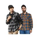 Kit 2 Camisetas Masculina Xadrez Flanelada Com Bolsos Premium
