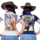 Kit 2 Camisetas Muladeiros Femininas Country Polo Baby Look Kit 2 Camisetas Muladeiros Femininas Country Polo Baby Look