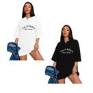 Kit 2 Camisetas Oversized Feminina Treino Academia 100% algodão