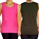 Kit 2 Camisetas Regatas Básicas Lisas Suplex Light Pp ao Plus Size