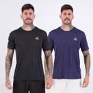 Kit 2 Camisetas Topper Spirit Preta e Marinho