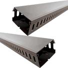 KIT 2 CANALETA 1METRO VENTILADA CINZA 50X80 X1000MM (AxLxC) KIT 2 CANALETA 1METRO VENTILADA CINZA 50X80 X1000MM (AxLxC)