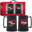 Kit 2 Caneca Chopp Cerveja Casal Presente Dia Dos Namorados - Brasfoot
