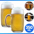 Kit 2 Caneca Chopp De Vidro 350ml Bar Restaurante Cerveja Design Elegante Versátil Prático