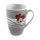 Kit 2 caneca de porcelana minnie listras 350ml disney